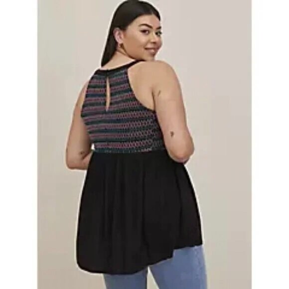 Lot of 2 Torrid M/L Stretchy Tank Top & Liberty Wear Rhinestone Shirt Both NEW - Picture 9 of 13